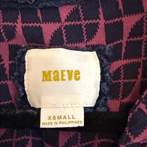 Anthropologie Geoscope Maeve Dark Purple Patterned Jumpsuit - Picture 8 of 11